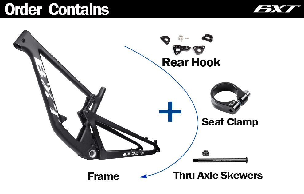 Full Suspension Hardtail Mountain Bike Carbon Frame MTB Frame 29 Boost