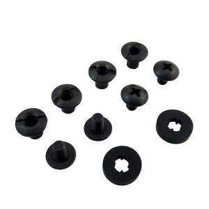 China 6.35mm 9.5mm Length Black Oxide Male Female Chicago Screw for Kydex Leather Holster wholesale