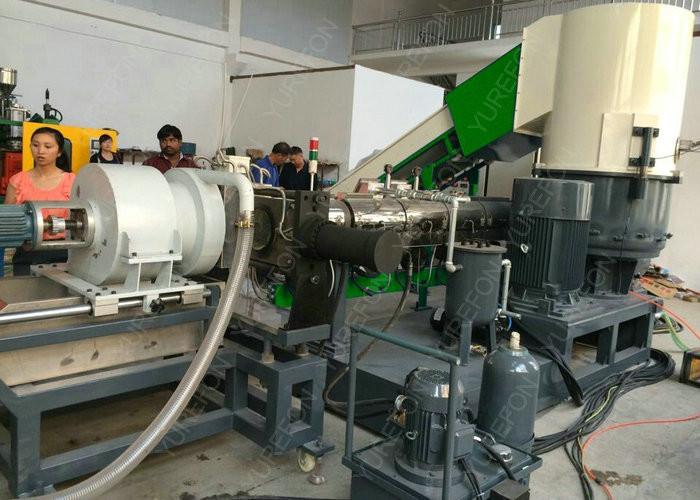CE approved PE PP Film Bag Plastic Recycling Granulator Pelletizing Machine , Soft Plastic Granules Making Machine screw