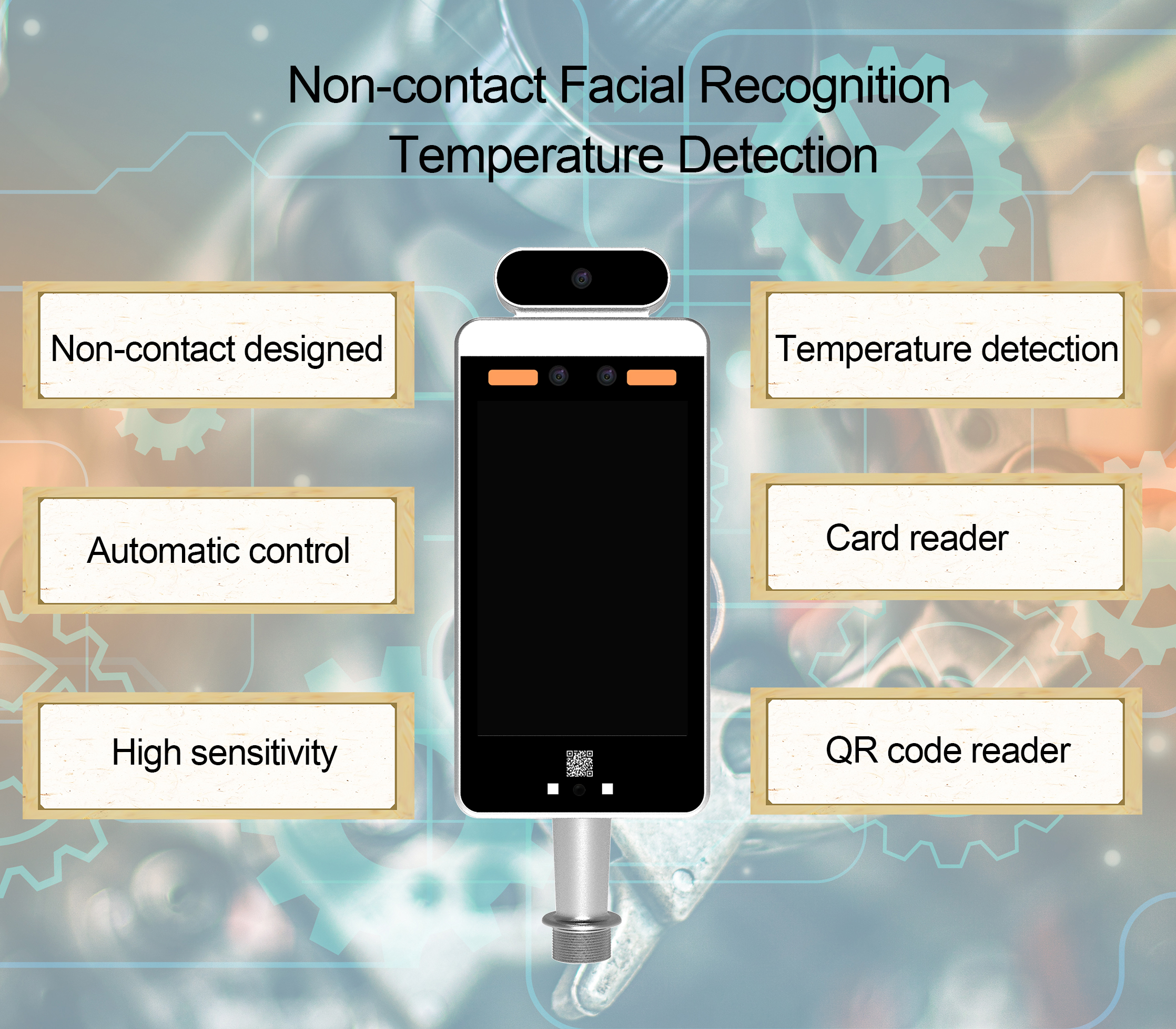 8 Inch Touch Screen Facial Recognition Device Face Recognition For Access Control