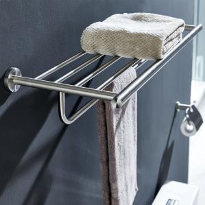 China Satin Finsh Bathroom Hardware Set Sus304 Fixtures Towel Rack Set wholesale