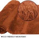 Orange Color Shaggy Washable Rubber Backed Bath Mat