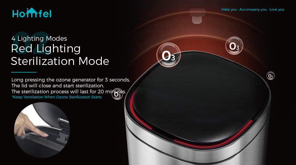 High Capacity Household Motion Sensor Trash Bin Stainless Steel Smart Sensor Bin Automatic Trash Can for Living Room 40L