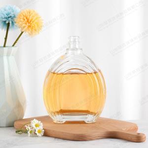 China Clear Amber Boston Round Glass Bottle for Liquid Medicine 500ml Base Material Glass BRANDY wholesale