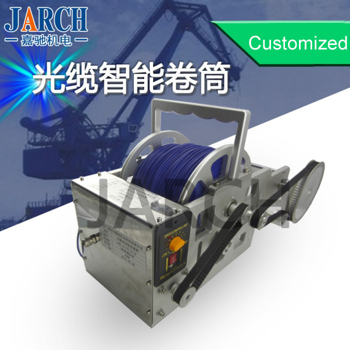 Optical Fiber Retractable Hose Reel , 3mm Diameter Cable Reel Drum For Elevator