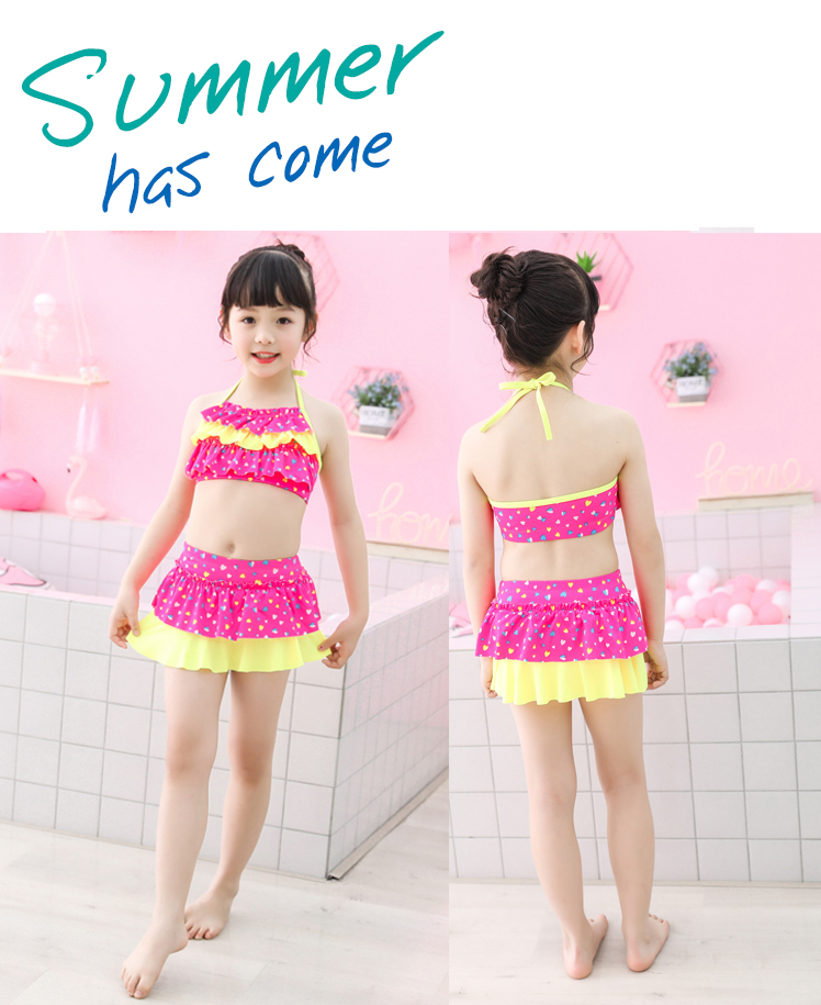 Baby Girls Two Pieces Bikini Set Swimwear Beach Swimsuit Swimming Suit for Children