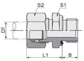 1cm-Wd 1dm-Wd DIN Bite Type Metric Thread with Captive Seal Adapter Hydraulic Fittings and Adaptors