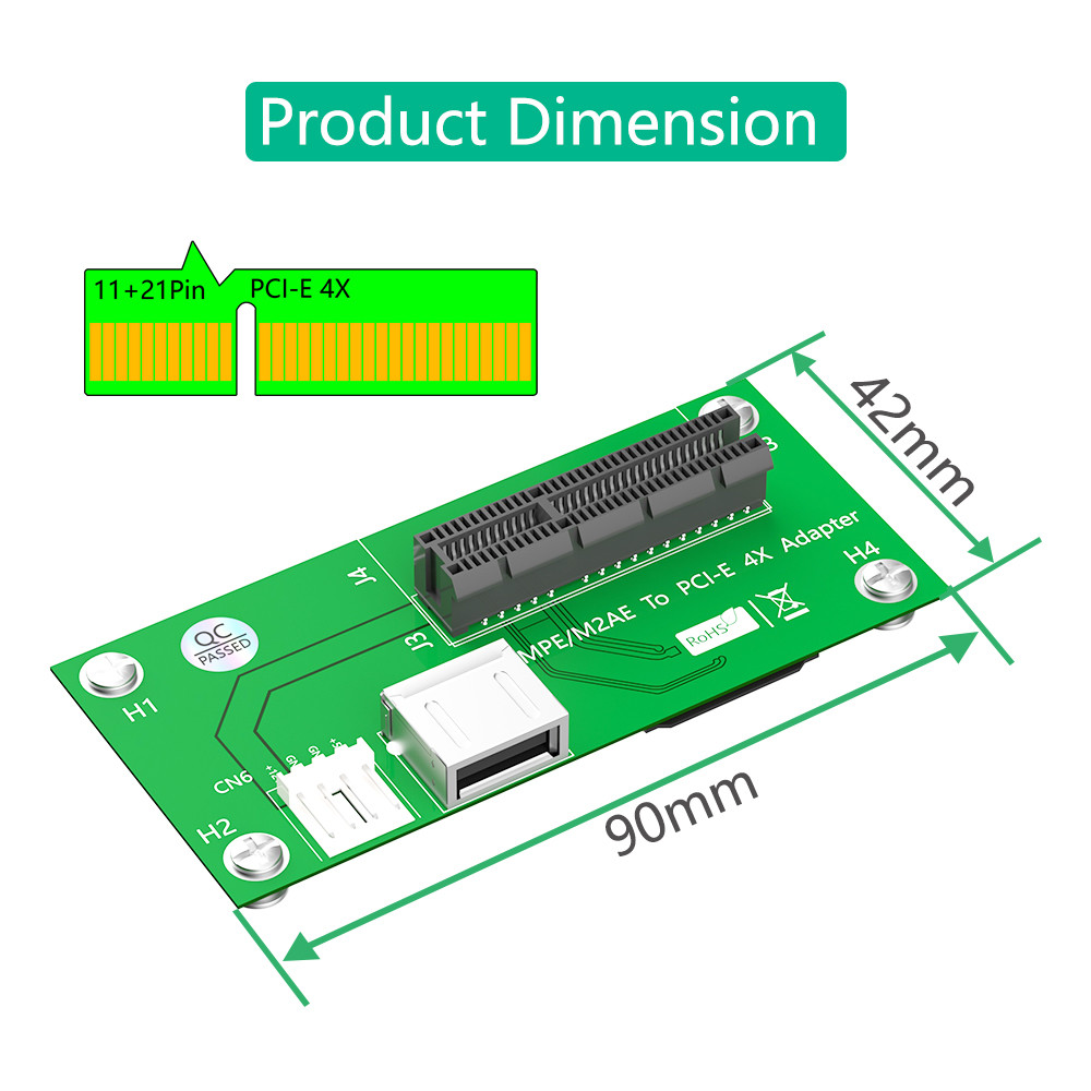 Gold Plated SATA 15pin PCI-E Express X4 USB Riser Card Mini