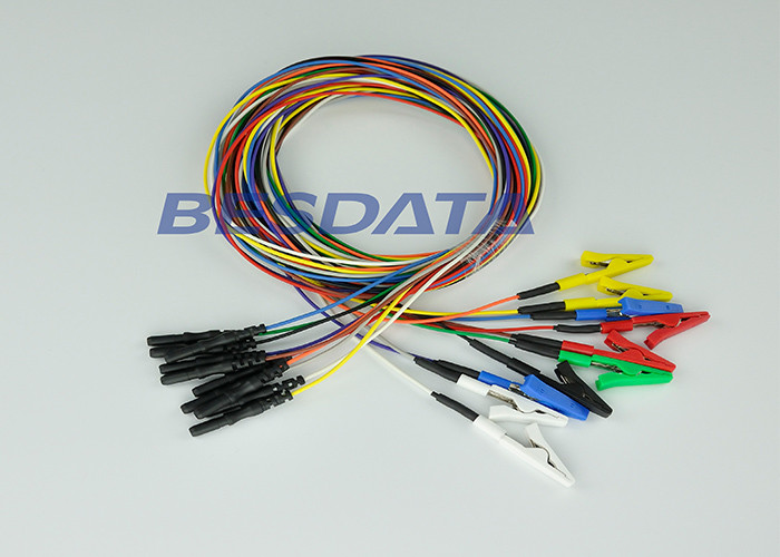 Reusable Single Alligator Clip Leads TPU / PVC Cables Material E04010001