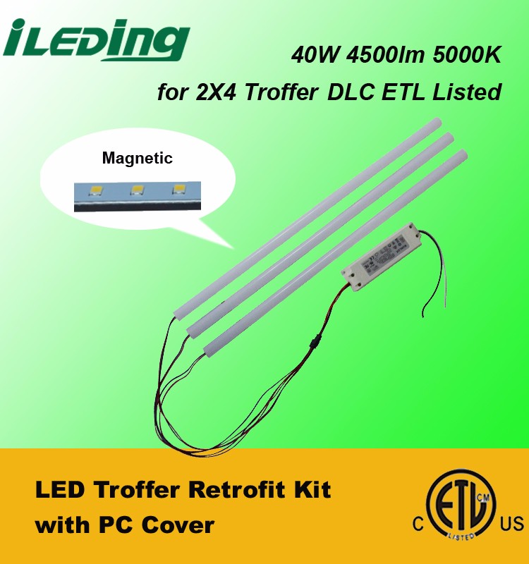 PF 0.998 Magnetic LED Linear Retrofit Kit AC Direct No Driver LED Light for Dimmer Support