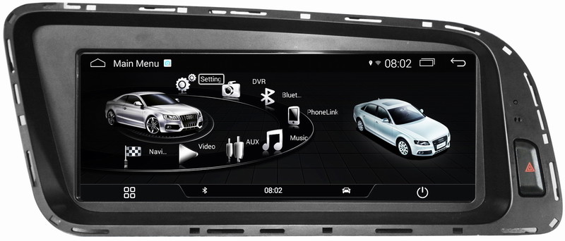 Ouchuangbo media player GPS radio for Audi Q5 2009-2015 support BT MP3 mirror link android 8.0 OS 4+32