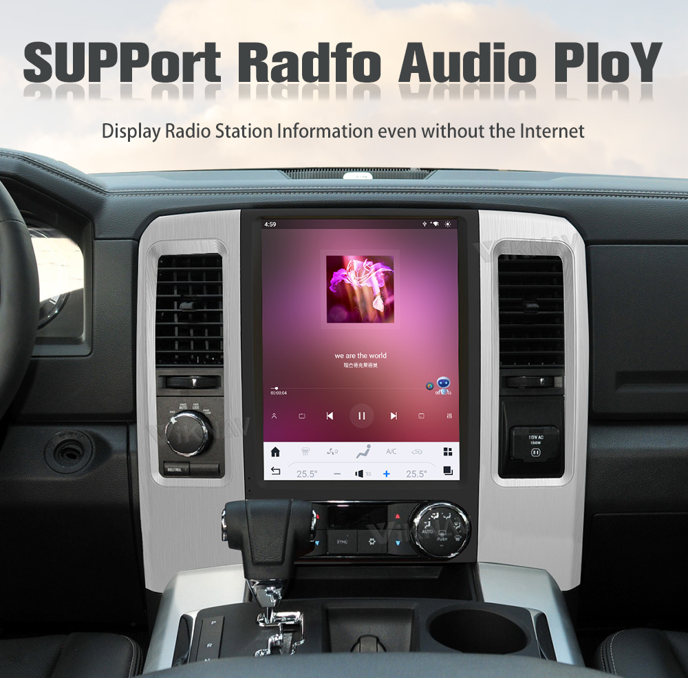 Android 11 Head Unit For Dodge Ram 2008 - 2011 12.1inch Screen