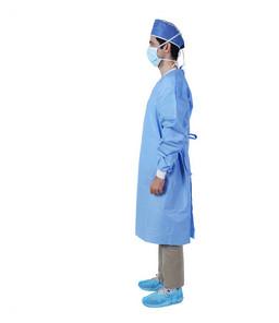 China Breathable Disposable Isolation Gown Disposable Protective Gowns 35 - 60gsm Weight wholesale