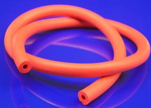 China Ultraviolet Resistance Silicone Sponge Tubing , Red Rubber Foam Insulation Tube wholesale