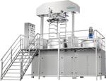Automated Cosmetic Emulsifier Mixer Double Shaft Easy Cleaning