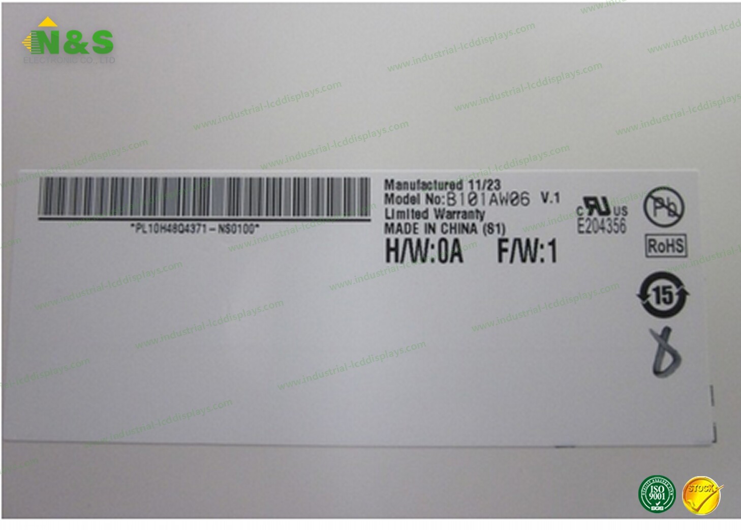 QUY LAPTOP LCD Screen 10.1 inch FIT B101AW06 V1 HW1A Flat & Glare (Haze 0%)