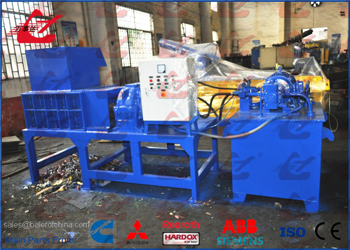 High Strength Scrap Metal Shredder Machine 22kW Motor WANSHIDA