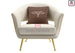 Leather Hotel Restaurant Chairs , Upholstered Leisure Sofa Chair With Power