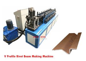China 3.5kw 12m/Min V Profile Rivet Beam Roll Forming Machine For Carbon Steel Sheet wholesale