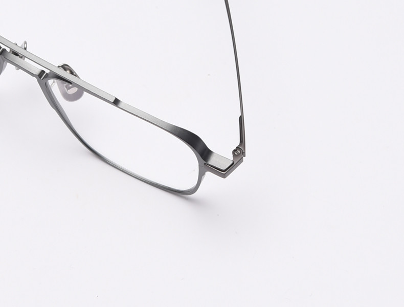 Vogue Double Bridge Square Metal Optical Glasses BSCI 136MM Plain Lens