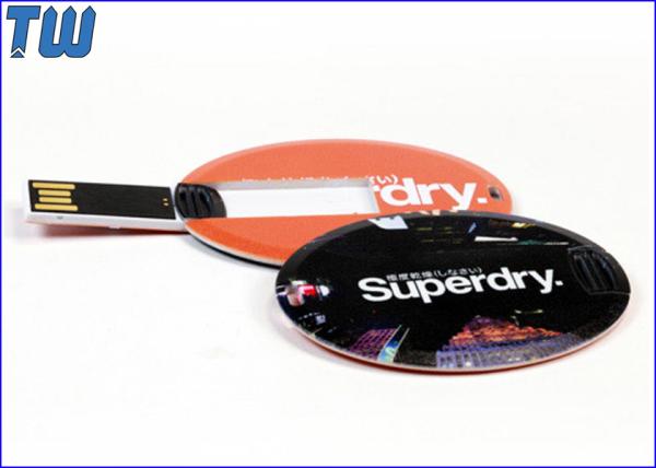 Quality Oval Card Design USB Pen Drive Full Color Digital Printing Advertising Gifts for sale