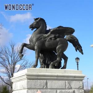 China Outdoor metal animal decoration large cast bronze Tianma statue wholesale