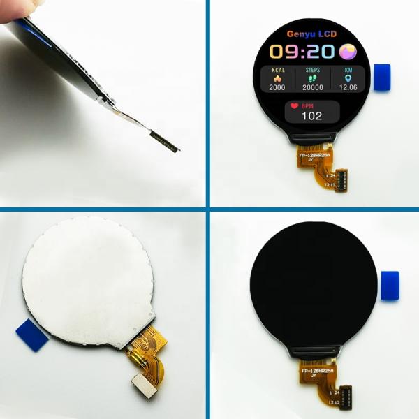 1.3 Inch TFT LCD 240*240 Screen Full View 1.28" Round LCD Display For TFT Watches FPC Connection 24pin Socket FPC Ready