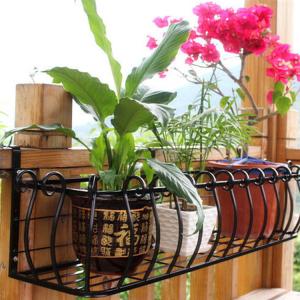 China Corrosion Resistant Balcony L60cm Metal Flower Stand wholesale