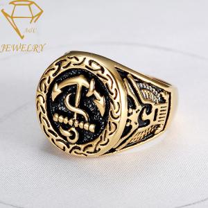 China Custom Gold Military Rings wholesale