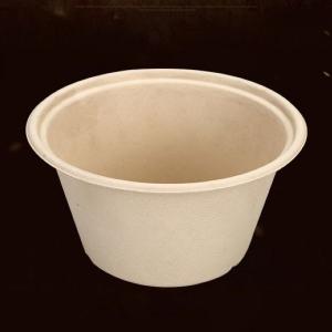 China Anti Oil 350ml Compostable Biodegradable Bagasse Food Cups wholesale