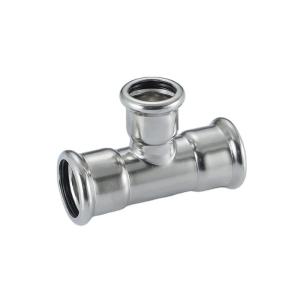 China SS304 316L Industrial Tee Stainless Steel Press Fittings For Water Pipes And Gas Pipe wholesale
