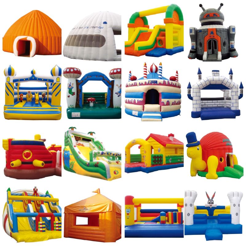 Newest fire Clown Inflatable Bounce House with Slide for Sale