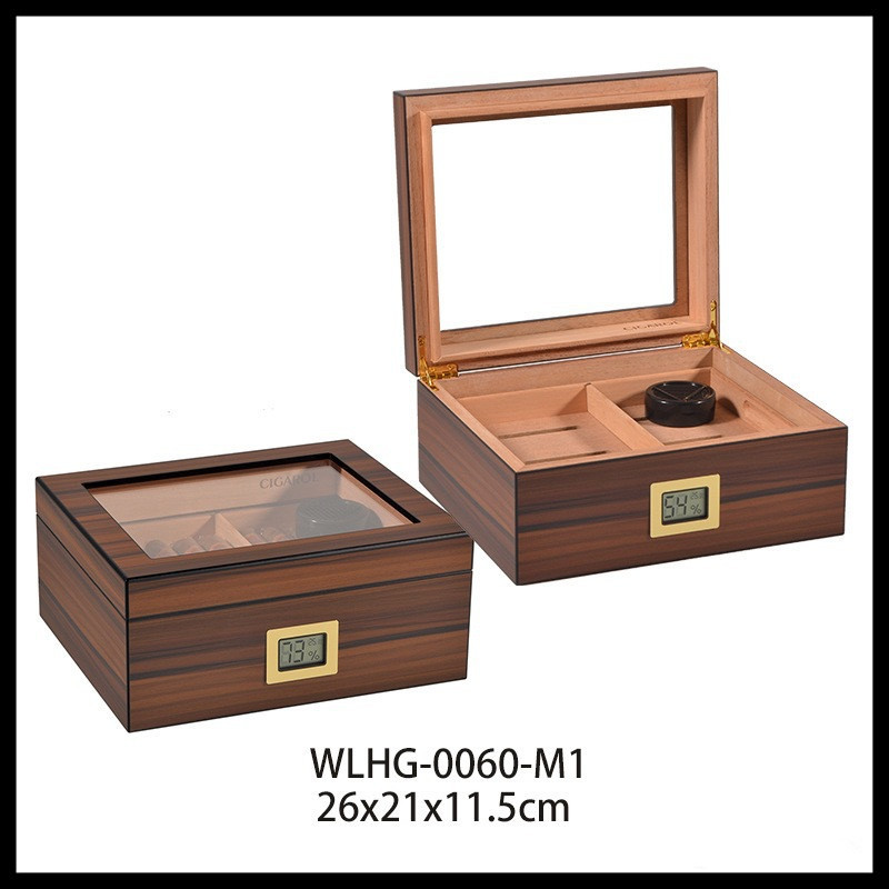 Humidity Controlled Cigar Packaging Box Rigid Wood / Paperboard Customizable