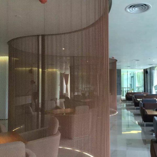 Custom Chain Mail Ring Metal Mesh Drapery For Shopping Mall Hotel Decoration