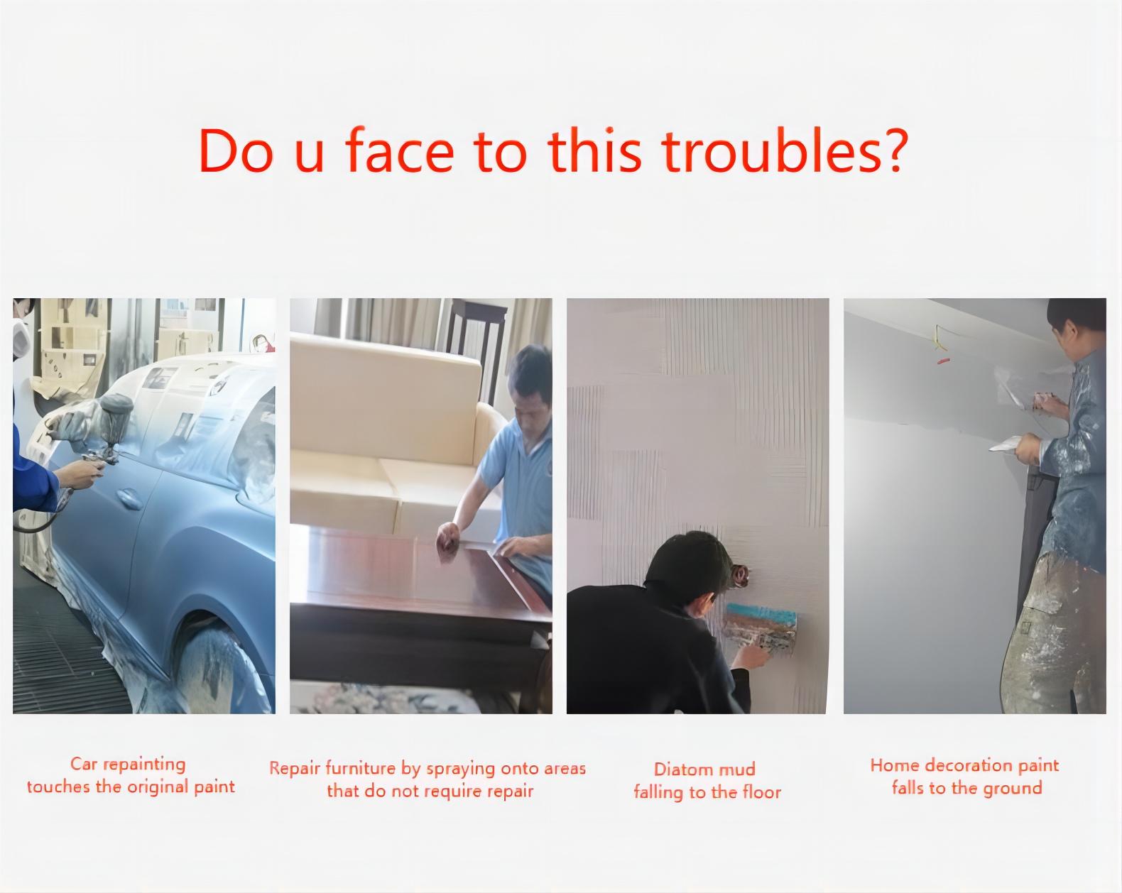 Anti Static 270cm Pre-Taped Masking Film with Tape Width 30cm-300cm Customized Options