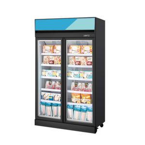 China Commercial 1000L Upright Refrigerated Beverage Showcase Glass Door Chiller wholesale