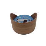 Unbreakable Mattress Bamboo Calming Dog Bed Round 28x28x15cm