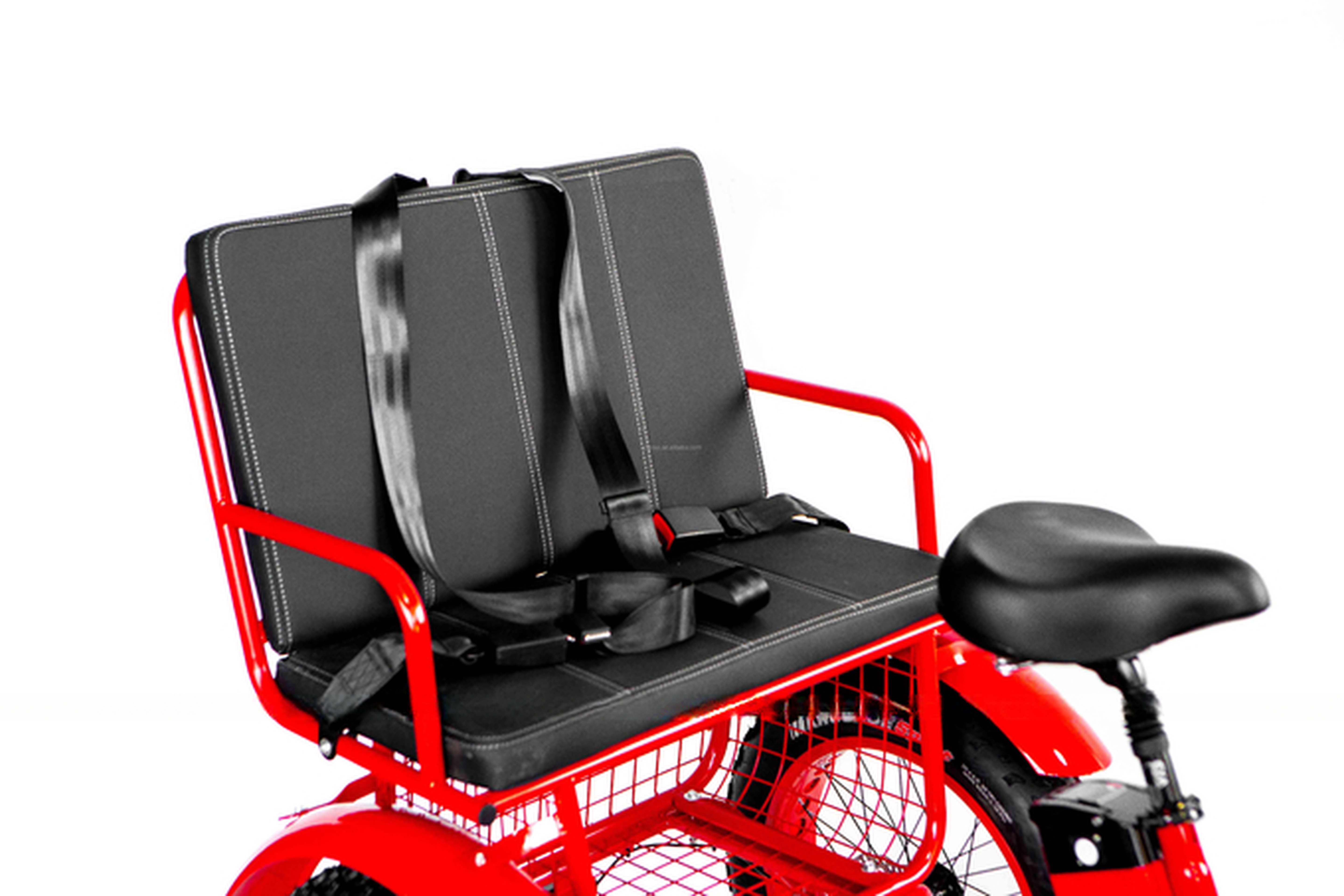 Front Hub Motor 750W 21AH Lithium Electric Tricycle for 2 People 24" Snow Tire 40KM/H