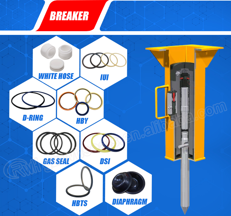 Soosan SB81 FKM Hydraulic Seal Repair Kit for Crawler Excavator