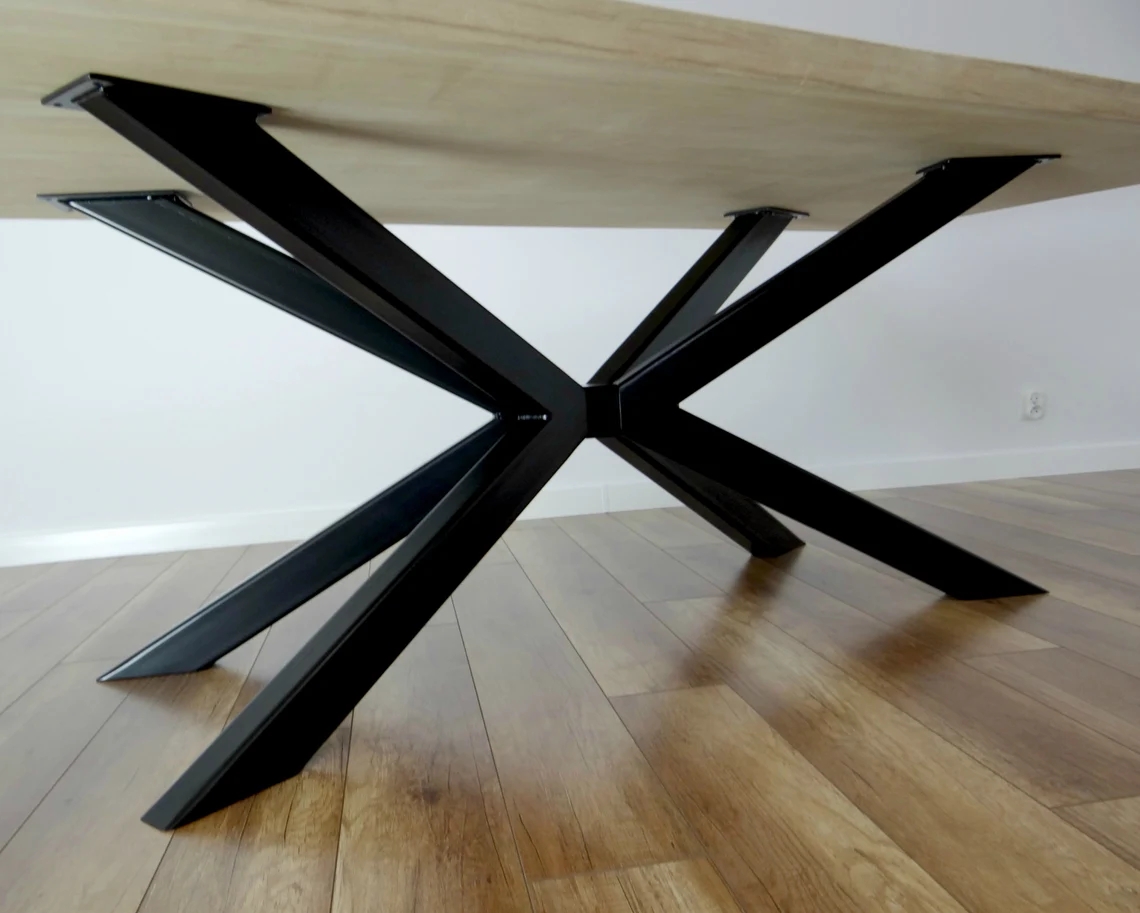 X-Shape Steel Industrial Table Base for Modern Iron Dining or Coffee Table Structure