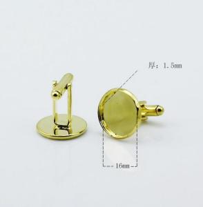 China Shiny gold cufflink/ brass cufflink/ luxury cufflinks wholesale