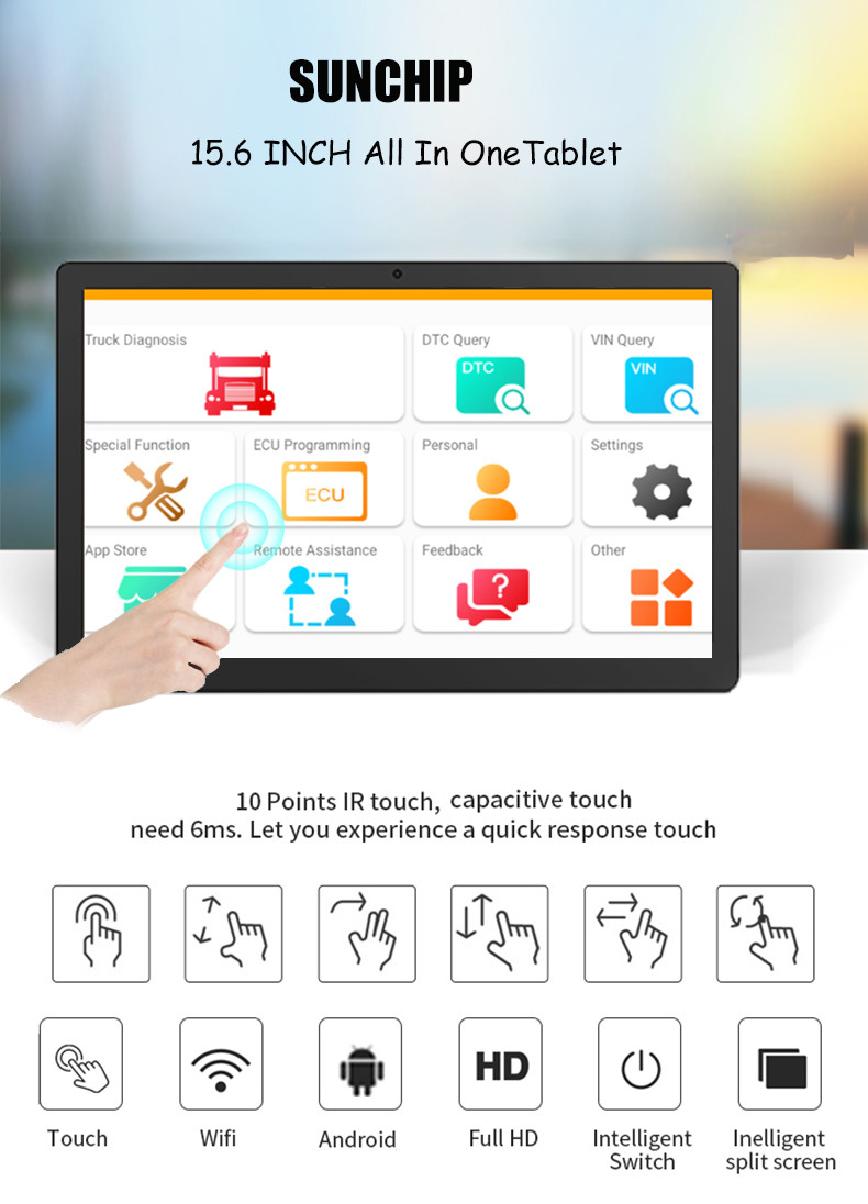 15.6inch Touch Android RK3288 All In One Tablet LCD Digital Signage Displayer