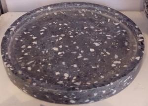 China Dia. 22 X 2cm Terrazzo Stone Serving Tray Polished wholesale