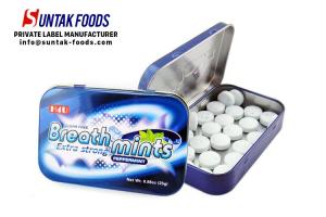 China Pure Peppermint Tin Box Candy Sugarless Hard Candy Xylitol Confectionery wholesale