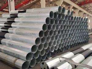 China 80FT polygon 69kv galvanised power pole , Transmission Line Steel Poles wholesale