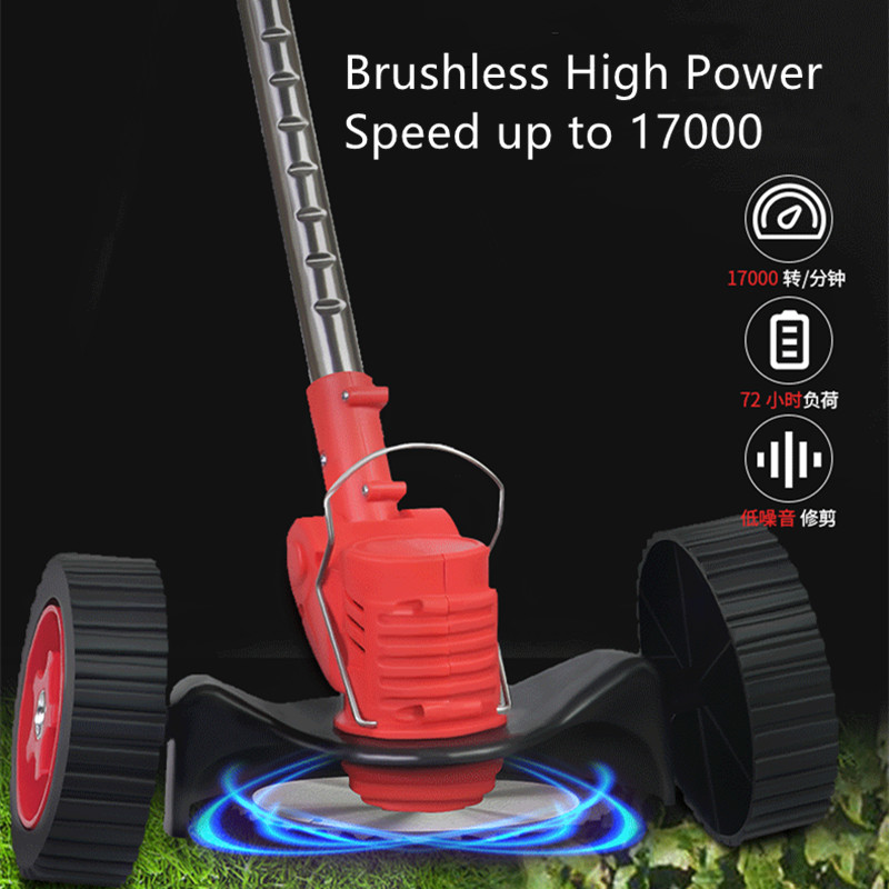 6000Mah Garden Lithium Electric Grass Cutting Machine With Three Knife Heads