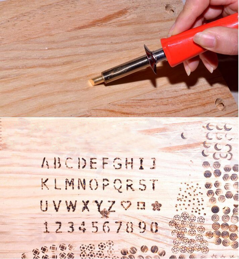 Green PS3301 33 Wood Burning Kit Tips 2 Stencils 12 Colored Pencils