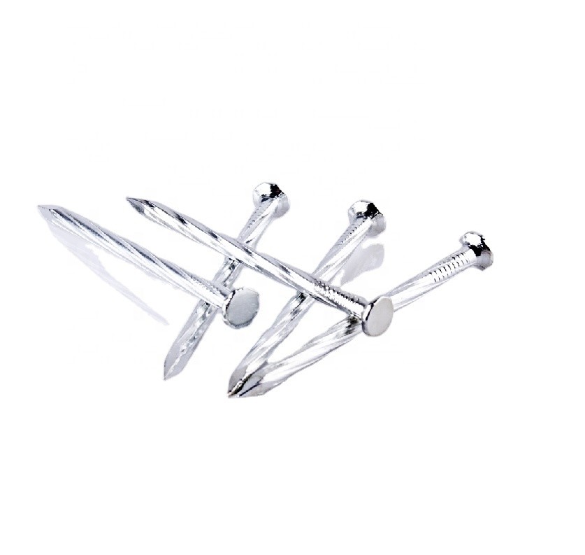 Zinc Steel Twisted Shank Nails Electro Galvanized For Building
