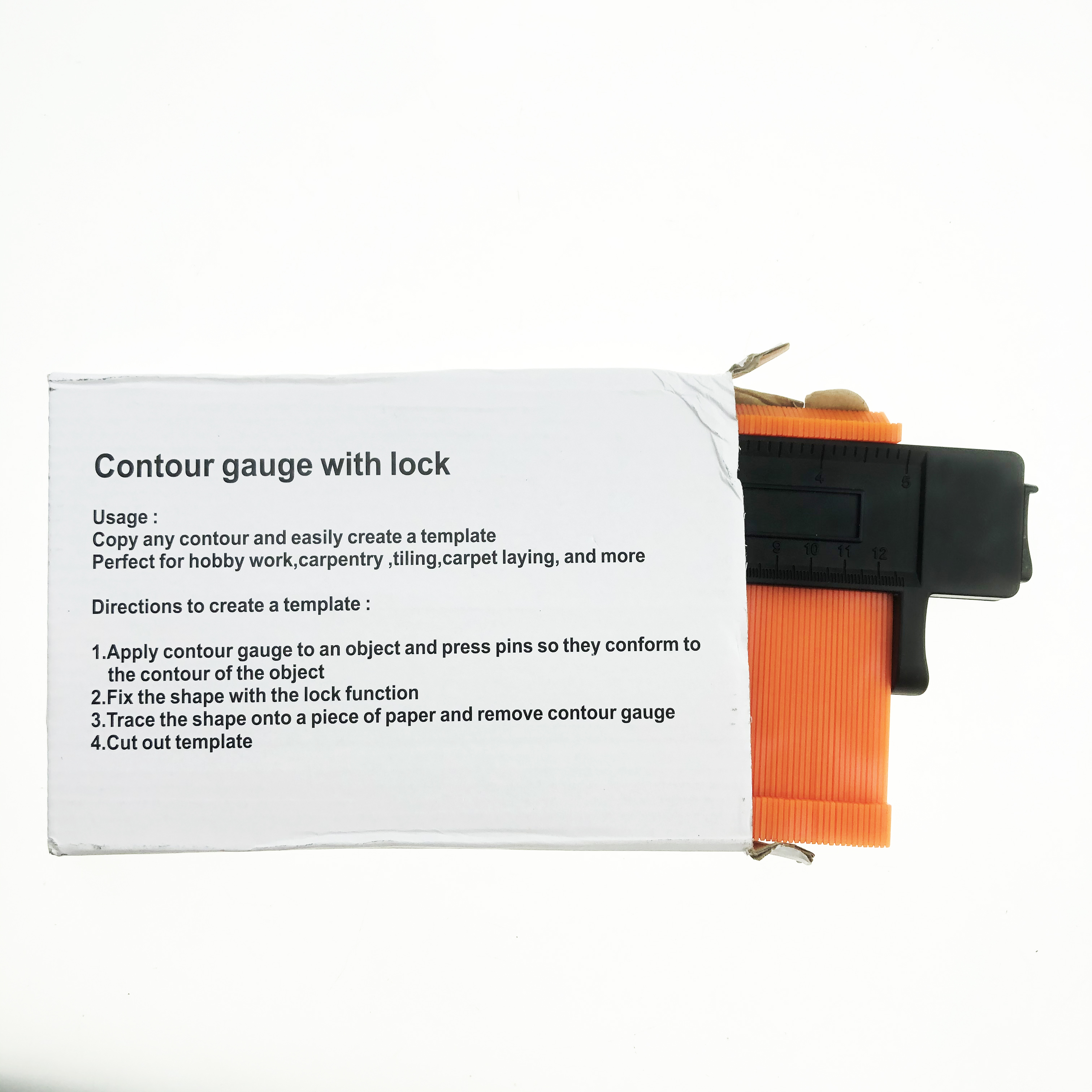 Upgraded Multifunctional Shape Contour Gauge WIth Lock Plastic Lockable Contour Gauge Tool