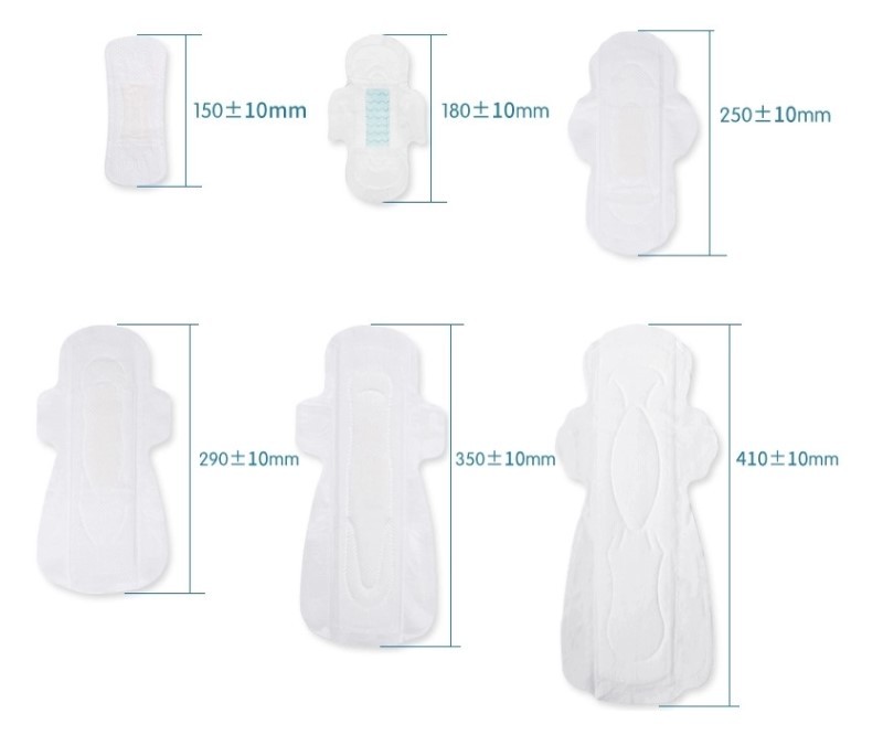 Long Disposable Breathable Winged Women Sanitary Napkins